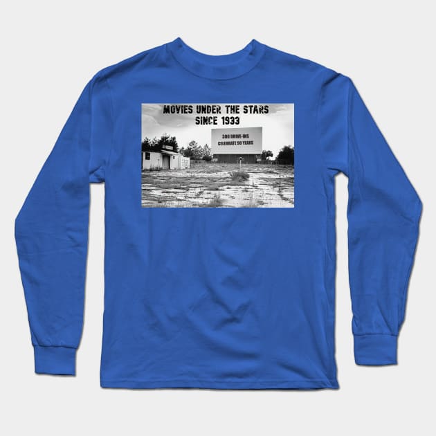 90th Anniversary Drive-in Tee Long Sleeve T-Shirt by ADVENTURELAND VIDEO